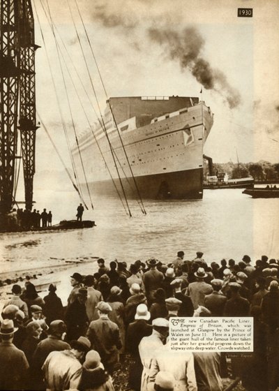 Uruchomienie cesarzowej Wielkiej Brytanii, Glasgow, 11 czerwca 1930, 1935. autorstwa Unbekannt
