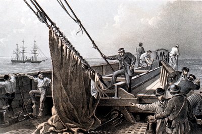Układanie transatlantyckiego kabla telegraficznego, 1865 1866 autorstwa Unbekannt