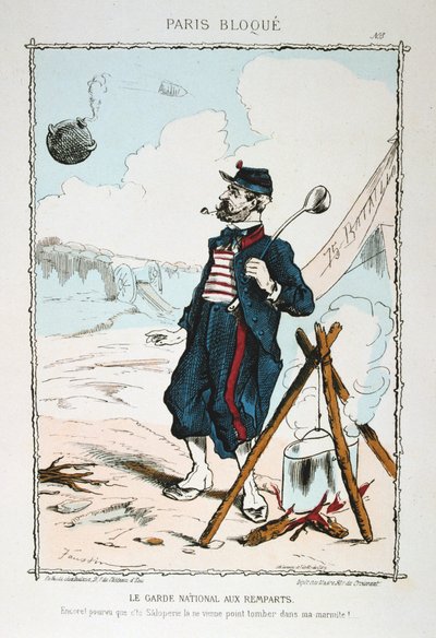 Gwardia Narodowa na murach obronnych, 1870-1871 autorstwa Unbekannt