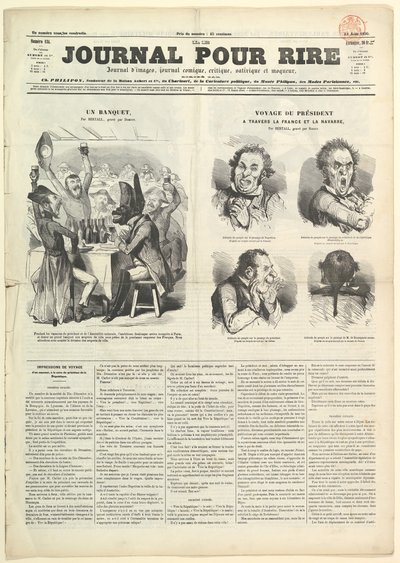 Le Journal Pour Rire, Journal dIimages, Journal Comique, Critique, Satirique et..., 23 sierpnia 1850. autorstwa Unbekannt