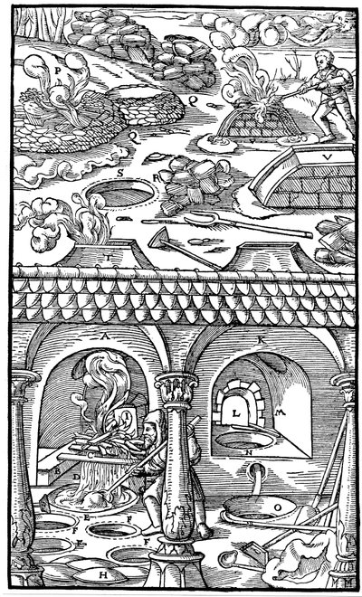 Wytop ołowiu, 1556 autorstwa Unbekannt