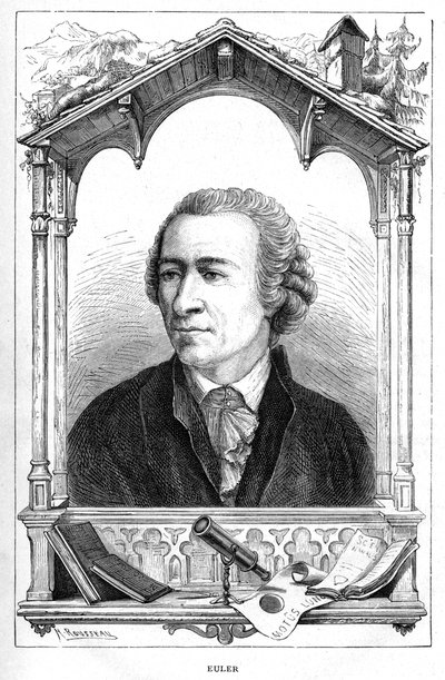 Leonhard Euler 1707-1783, szwajcarski matematyk, 1874 autorstwa Unbekannt