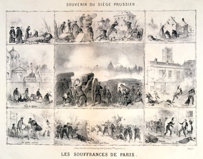 Cierpienia Paryża, 1870-1871 autorstwa Unbekannt