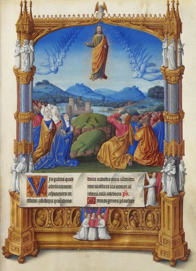Les Très Riches Heures du Duc de Berry, Folio 184r - Wniebowstąpienie autorstwa Unbekannt