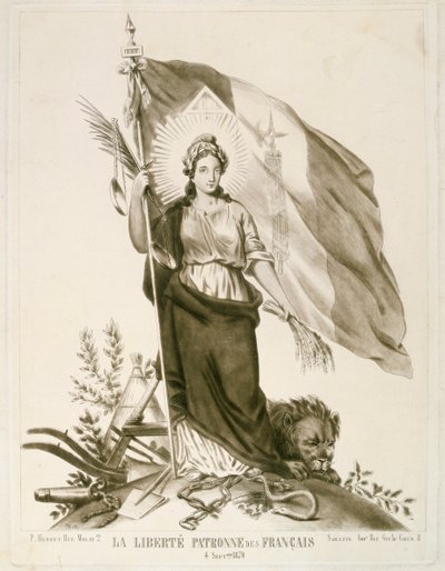 Wolność, Patron Francuzów, 1870 autorstwa Unbekannt