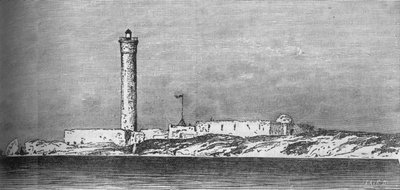 Latarnia morska na wyspie Paros, Aleksandria, ok. 1882 r. autorstwa Unbekannt
