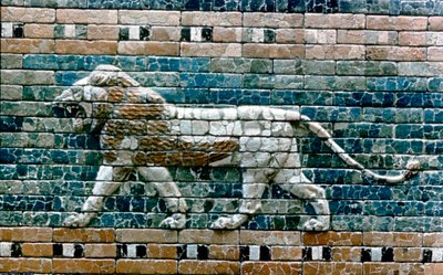 Przechodzący lew od ściany świętej drogi do bramy Isztar, Babilon Irak, c575 pne autorstwa Unbekannt