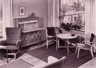 Meble do salonu Carl-Axel Acking, wykonane przez firmę A.B. Svenska Mobelfabrikerna, 1949. autorstwa Unbekannt