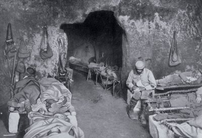 Kwatera mieszkalna we francuskiej jaskini, I wojna światowa, 1915 autorstwa Unbekannt