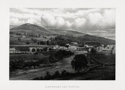 Llangollen i zamek, Denbighshire, północna Walia, 1896 autorstwa Unbekannt