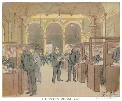 Pokój Lloyda. 1927 - Widziany przez artystę ciosów, 1928 autorstwa Unbekannt
