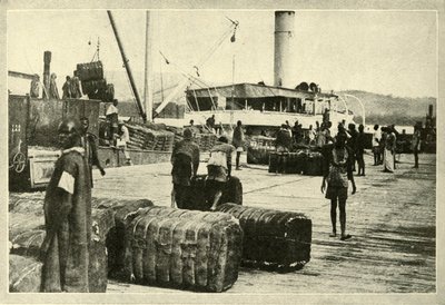 Ładowanie ładunku bawełny, c1948. autorstwa Unbekannt
