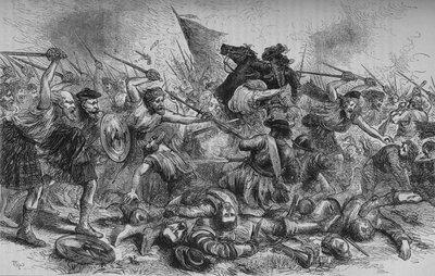 Lochiels Charge w Killycrankie, 27 lipca 1689, c1880 autorstwa Unbekannt