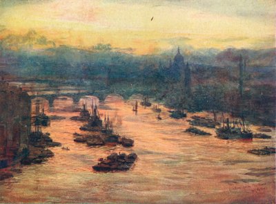 Londyn, z Tower Bridge, 1905 1906 autorstwa Unbekannt