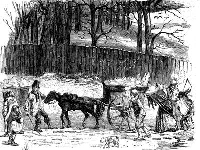 Londyńskie wózki lodowe, 1850 autorstwa Unbekannt