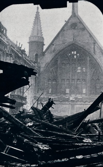 Londyński Guildhall po pożarze z 29 grudnia 1940 r. autorstwa Unbekannt