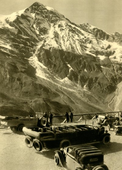 Punkt widokowy w Hochmais na alpejskiej drodze Grossglockner, Austria, ok. 1935. autorstwa Unbekannt
