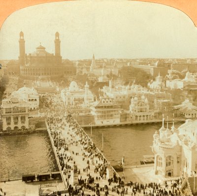 Patrząc na północ od Wieży Eiffla, Wystawa Paryska, 1902. autorstwa Unbekannt