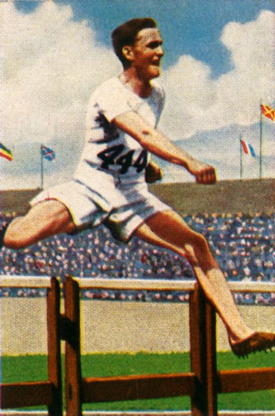 Lord Burghley, zwycięzca, 400 m przez płotki, 1928. autorstwa Unbekannt