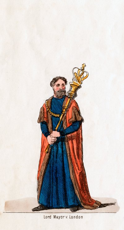 Lord Mayor of London, projekt kostiumu do sztuki Szekspira, Henryk VIII, XIX w. autorstwa Unbekannt
