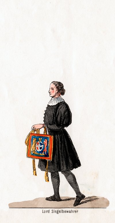 Strażnik Pieczęci Lorda, projekt kostiumu do sztuki Szekspira, Henryk VIII, XIX w. autorstwa Unbekannt