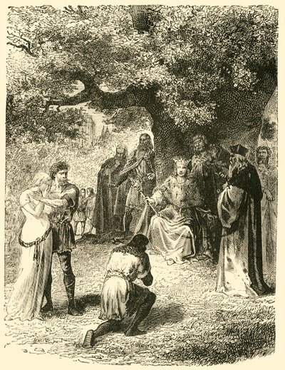 Ludwik IX, Wymierzanie sprawiedliwości w lesie Vincennes, XIII wiek, 1890. autorstwa Unbekannt