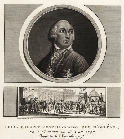 Ludwik Filip II, książę Orleanu (1747-1789), francuski książę zgilotynowany podczas panowania terroru autorstwa Unbekannt