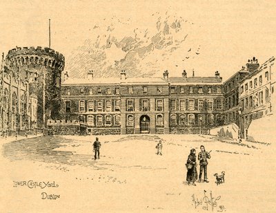 Lower Castle Yard, Dublin, Irlandia, c1890. autorstwa Unbekannt
