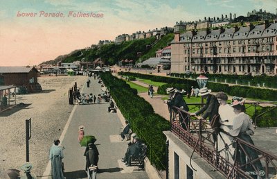 Lower Parade, Folkestone, koniec XIX-początek XX wieku autorstwa Unbekannt