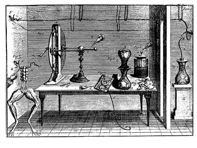 Luigi Galvanis eksperymentuje z elektrycznością, 1791 autorstwa Unbekannt