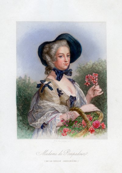 Madame de Pompadour jako piękna ogrodniczka autorstwa Unbekannt