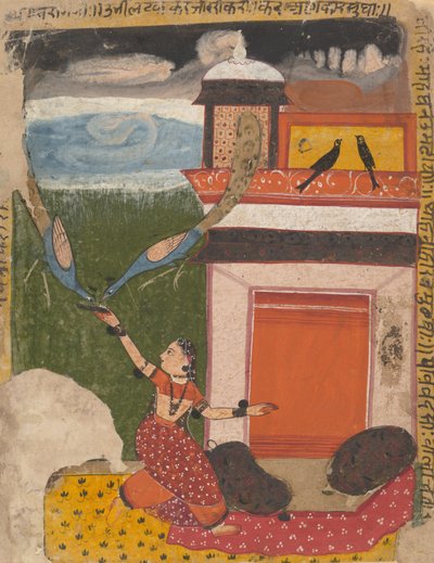 Madhumadhavai Ragini... z rozproszonej girlandy trybów muzycznych z serii Ragamala, c1640-50. autorstwa Unbekannt