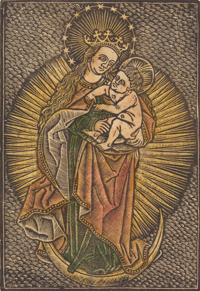 Madonna z Dzieciątkiem w chwale, czwarta ćw. XV w. autorstwa Unbekannt