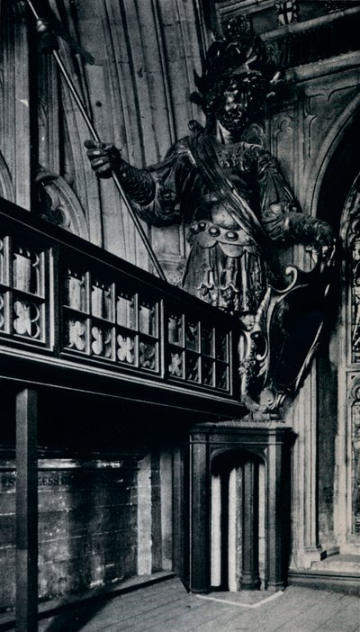 Magog Corineus, jeden z dwóch gigantów City spłonął w pożarze londyńskiego Guildhall, 1940 autorstwa Unbekannt