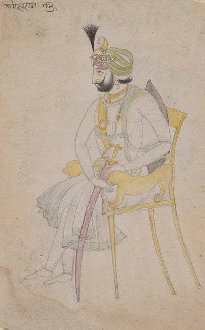 Maharaja Ranbir Singh, K. 1860-80. autorstwa Unbekannt