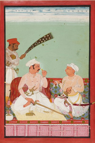 Maharao Ratan Singh z dworzanami, c1670 autorstwa Unbekannt