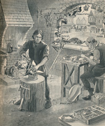 Produkcja zbroi dla Rycerzy Dawnych, c1934 autorstwa Unbekannt