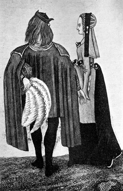 Strój męski i kobiecy, koniec XV-początek XVI wieku, 1910 autorstwa Unbekannt