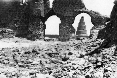 Wieża Malwiya, Mezopotamia, 1918 autorstwa Unbekannt