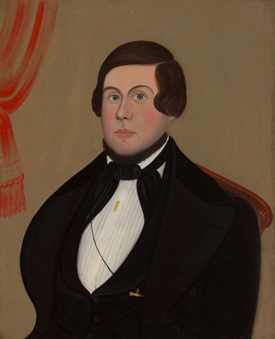 Mężczyzna ze złotym ołówkiem, ca. 1850. autorstwa Unbekannt