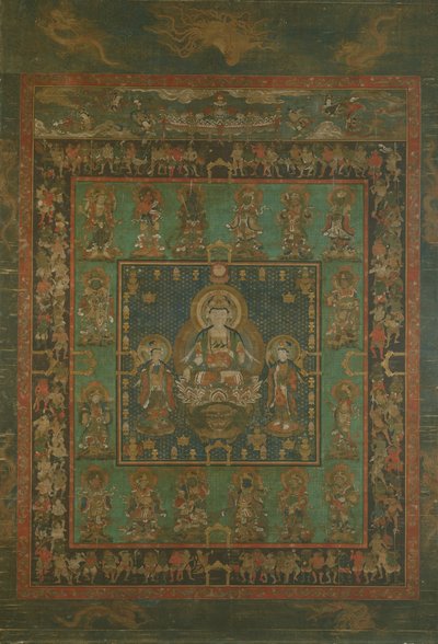 Mandala Hannyi Bosatsu, XIV wiek. autorstwa Unbekannt