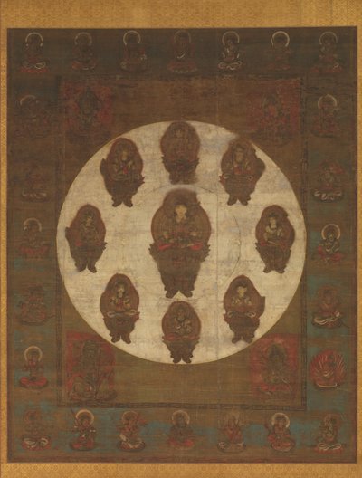 Mandala Monju Bosatsu, XIII wiek. autorstwa Unbekannt