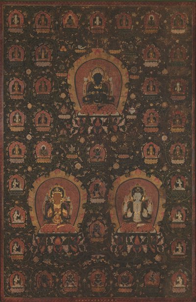 Mandal Wadżradhary, Manjushree i Shadakshari-Lokeshwar, datowany 1479. autorstwa Unbekannt