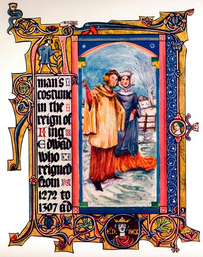 Kostium męski za panowania króla Edwarda I, 1909 autorstwa Unbekannt