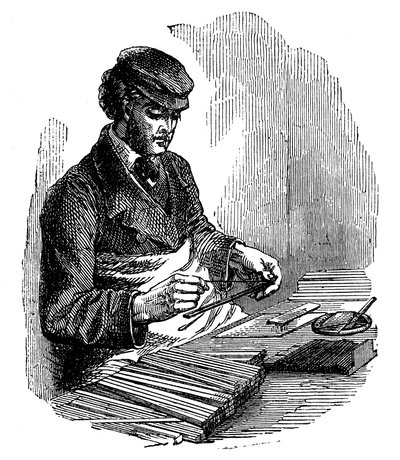 Produkcja ołówków, 1872 autorstwa Unbekannt