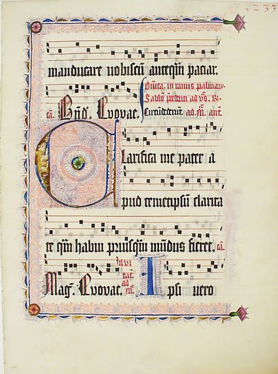 Karta rękopisu z inicjałem C, z antyfonarza, j. niem., ca. 1425-50. autorstwa Unbekannt