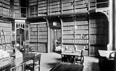 Sala Map, Biblioteka Izby Gmin, Pałac Westminsterski, Londyn, ok. 1905 r. autorstwa Unbekannt
