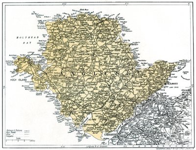 Mapa Anglesey, 1924-1926 autorstwa Unbekannt