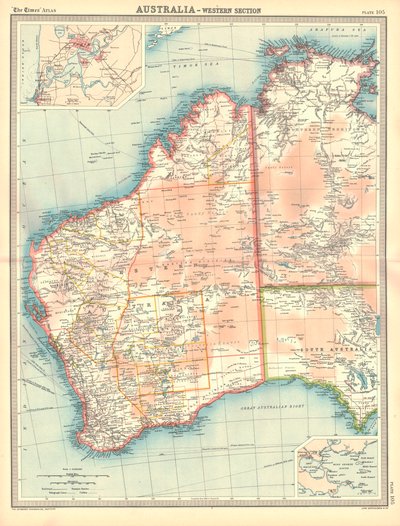 Mapa Australii - sekcja zachodnia autorstwa Unbekannt