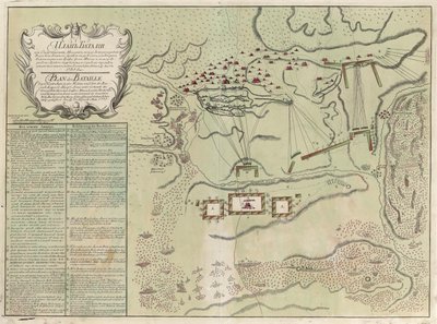 Mapa bitwy pod Savuchnym, 1739-1740 autorstwa Unbekannt
